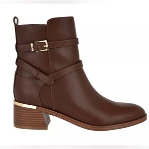 NWT Calvin Klein KC Jasen Dark Natural Ankle Boots